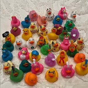 44 Colorful Assorted Kids Rubber Duck Toy Pack - Multi-Color
